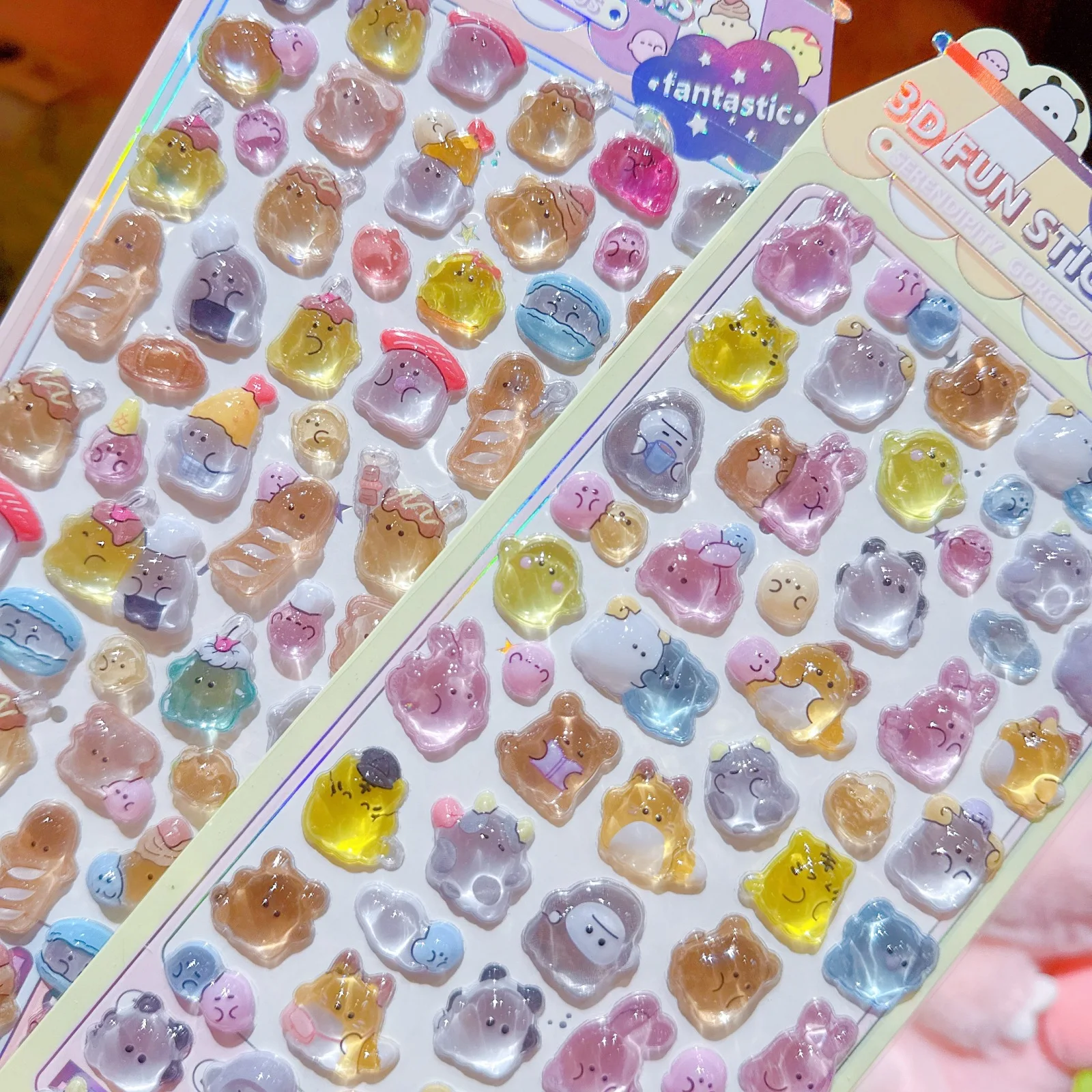 3D Cartoon Cute Soft Ghost Stickers - Adorable 3D Decor Decals for Phones, Notebooks  Randomly send 1 item