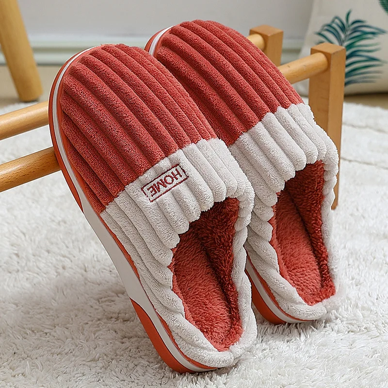 Litfun Bont Pluizige Mannen Slippers Winter Warm Pluche Indoor Huis Slippers Outdoor Antislip Mode Mannen Katoenen Schoenen Fuzzy Slippers