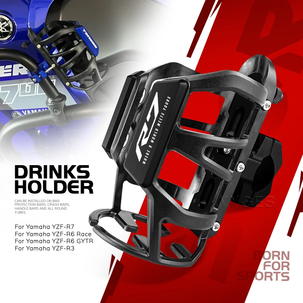 For Yamaha YZF-R7 YZF R7 YZF-R6 YZF R6 YZF-R3 YZF R3 Motorcycle Beverage Water Bottle Cage Drinks Holder Water Cup Holder