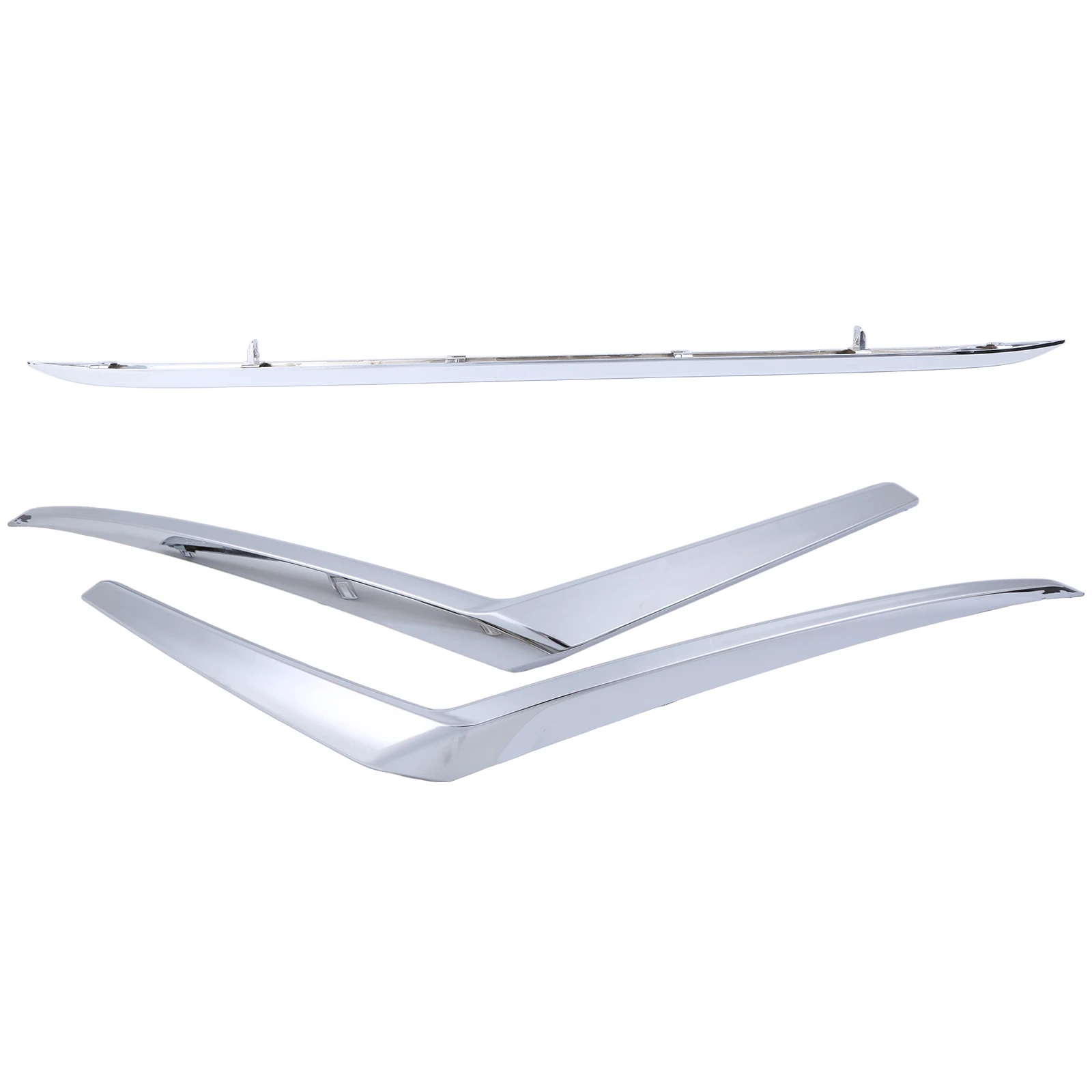 3pcs Front Bumper Trims Front Lower Bumper Molding Kit for Nissan Kicks S SV Sport Utility 4-Door 2021-2024 Replace 62074-5R00A, 62075-5R00A, 62072-5R60A