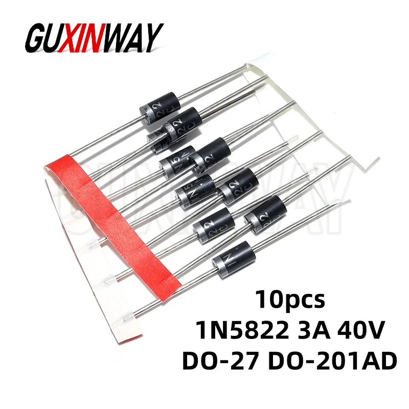 10pcs 1N5822 IN5822 3A 40V DO-27 DO-201AD Schottky Diode