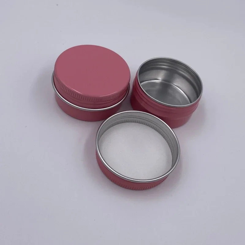 100 Stuks Kleurrijke Aluminium Doos Voor Gezichtscrème 30Ml Lippenbalsem Containers Lege Containers Voor Cosmetica Potten Opslagcontainer Deksels