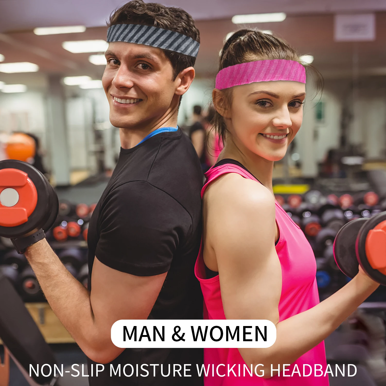 1PC Sports Sweatband for Men Women Yoga Hairbands Elastic Comfortable Headband Headwear Headwrap For Fitness Running Workout