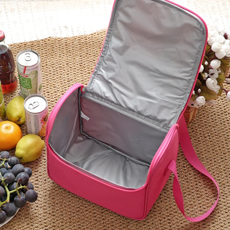 SANNE 6L Stripe Series Lunch Bag Thickened Waterproof Insulated Ice Bag Thermal Outdoor Picnic Portable Lunch Box