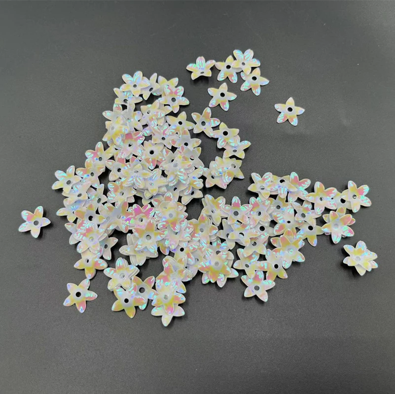 10g/Pack 12mm Concave Plum Flower Sequins Christmas Decoration Crafts Paillettes DIY Ornament Sewing Lentejuelas Accessories