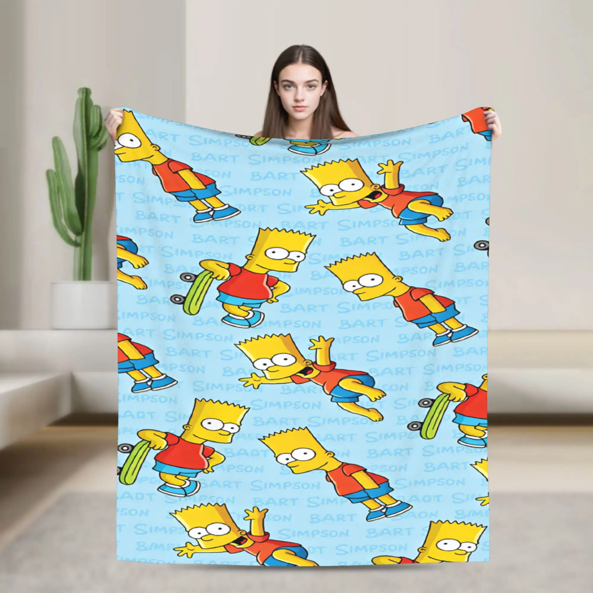 Warm Soft Blanket Camping The S-simpsons  Bedding Throws  Flannel Bedspread For Bedroom Fluffy Sofa Bed Cover