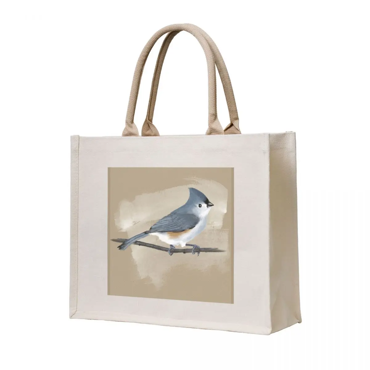 

Tufted Titmouse Tote Bag woman shopping bag cute pouch bag Customizable tote