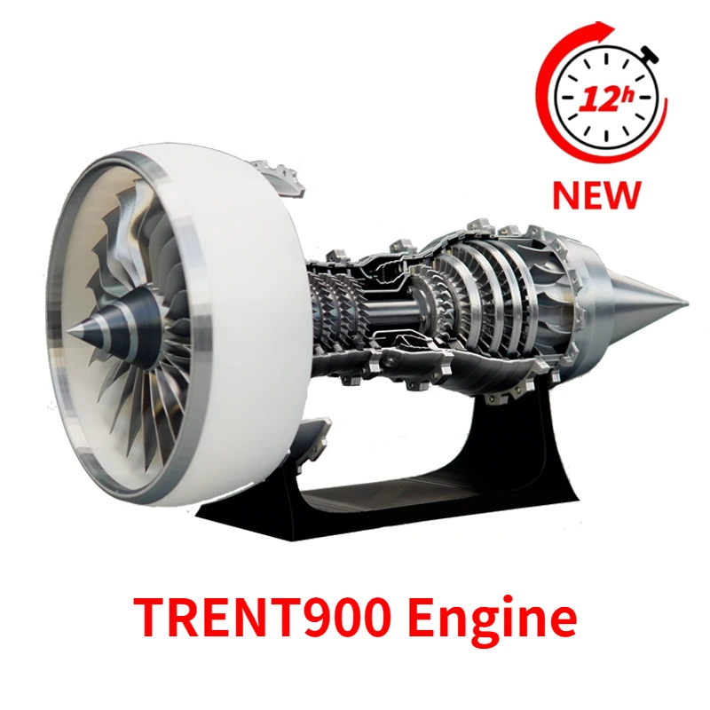 TRENT900 Turbojet Turbofan Engine Model Toy Plastic 3D Printing Technology Can Be Used As A Collection Gifts for Boys and Girls