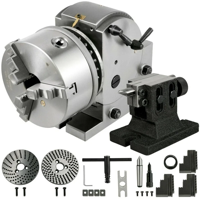 BS-1 type milling machine precision indexing head 6 inch 1.60 million indexing head, with tail seat 160 three-jaw chuck