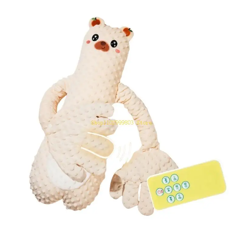 Baby Soothing Hand Exhaust Pillow Pacify Doll Toy for Sleep with/without Music Songs Helping Calming Infants J0MF