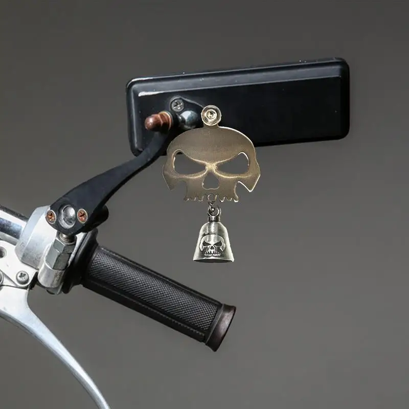 متسابق الجمجمة جرس شماعات دراجة نارية جرس مع شماعات لراكبي الدراجات النارية المعادن رايدر ركوب الملحقات المعلقات لراكبي الدراجات الرجال صديقها