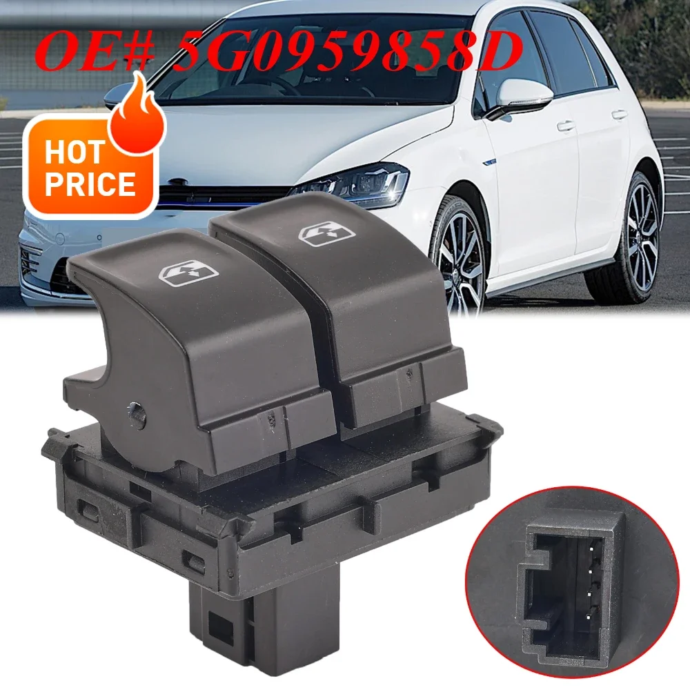 

Car Power Window Switch Control Button For Skoda Scala VW Passat B6 Touran Eos GIT Golf Mk7 Cafter Campmob 5G0959858D 5G0959858E