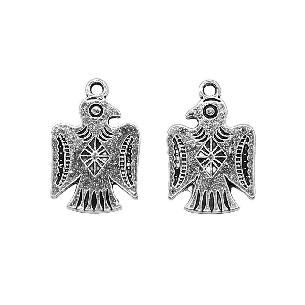 Kép 5: WYSIWYG 10db charms Madár Antik Ezüst színben Keverés diy ékszer Gyártás accessor 12x19mm