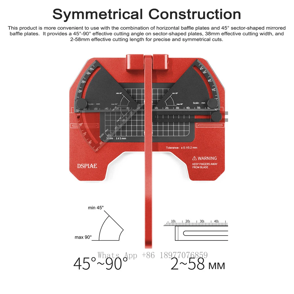 Angle Cutting Station 45°-90° Angle 38mm Width 2-58mm Length Cutting Table 3mm Plastics Rods 1mm Plastics Sheets Cutting Station