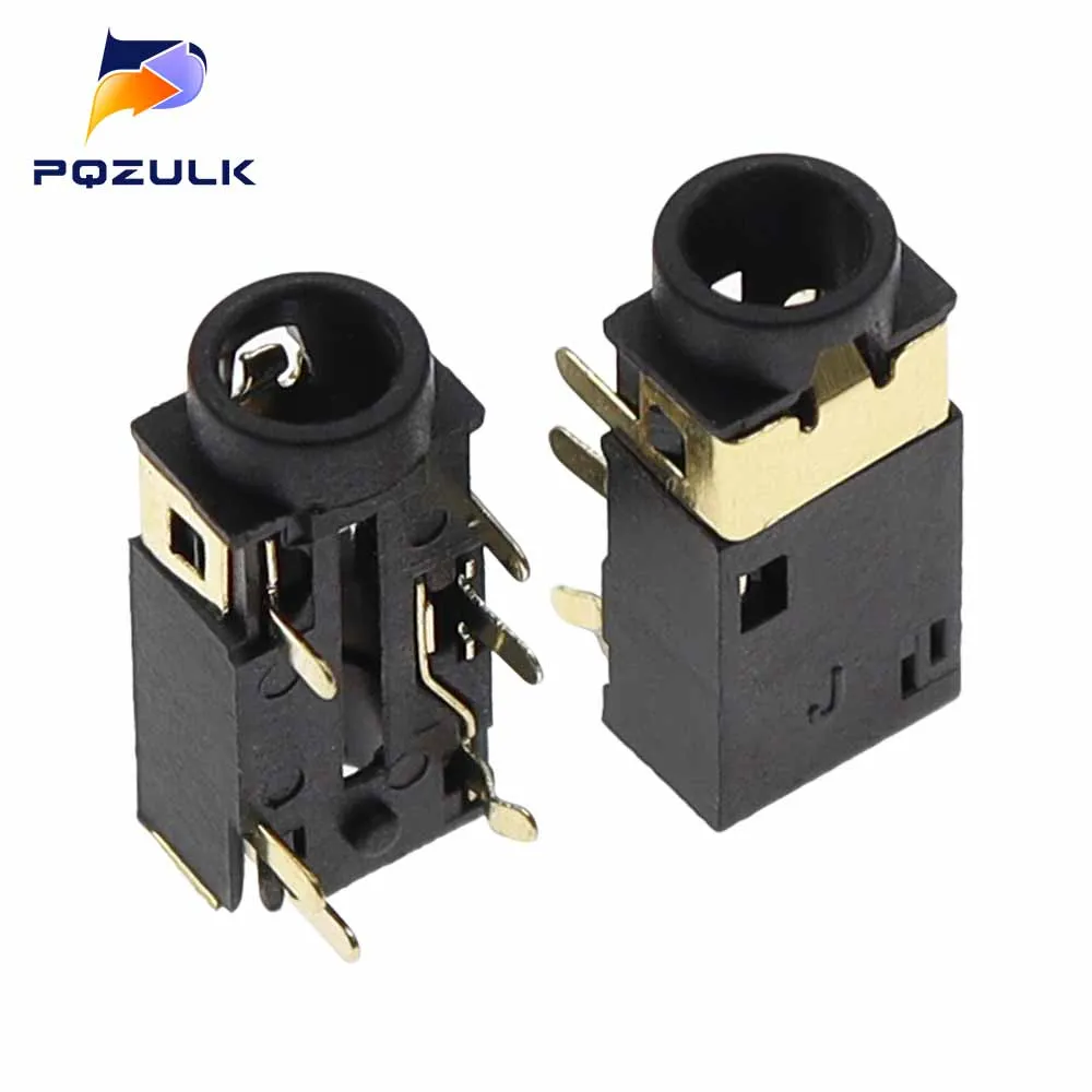 10PCS PJ-342 3.5mm Headphone jack PJ342 6Pin Audio Socket Sinking Plate SMD Gold Plated Connector