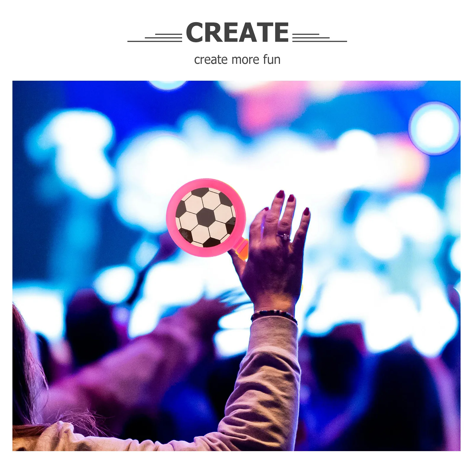 

10Pcs Football Hand Clappers Plastic Cheer Noise Makers Loud Noise Maker Party Props for Sports Game Festivals