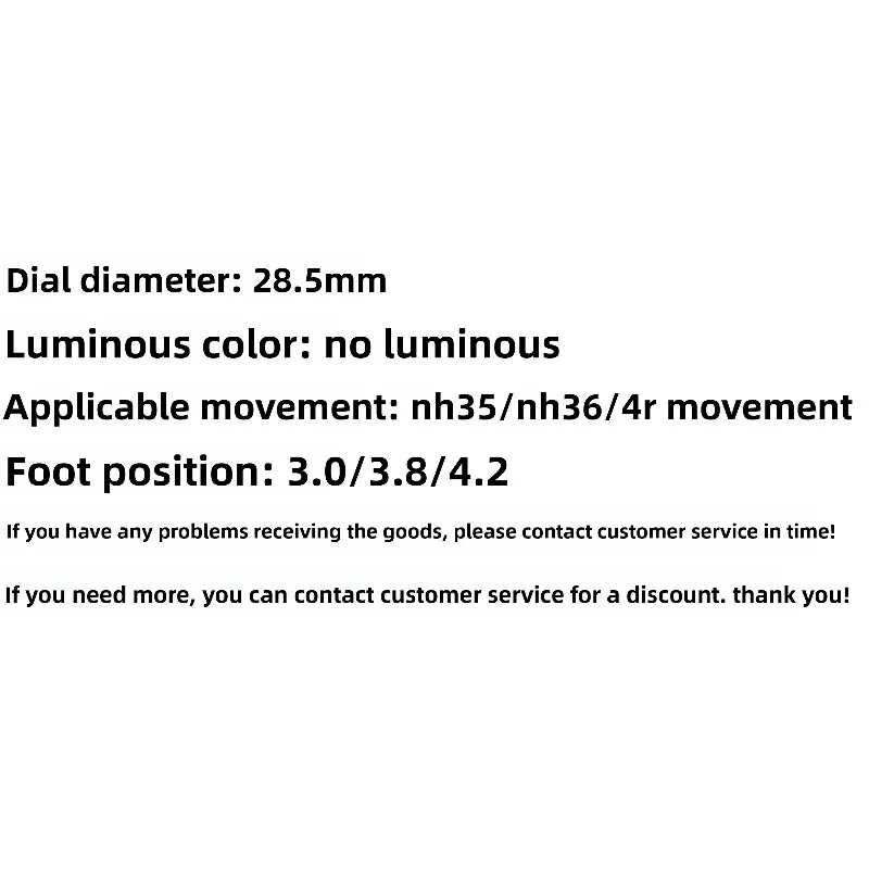 Watch Modified Accessories 28.5MM New Log Modified DIY Dial Sun Pattern Literally Suitable for NH35/36 Movement