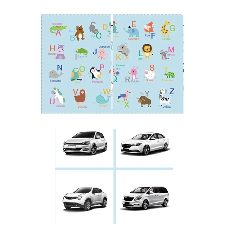 Magnetic Cartoon Car Rear Side Sunshade Window Curtain Children Sun Visor Heat Insulation Sun Blind