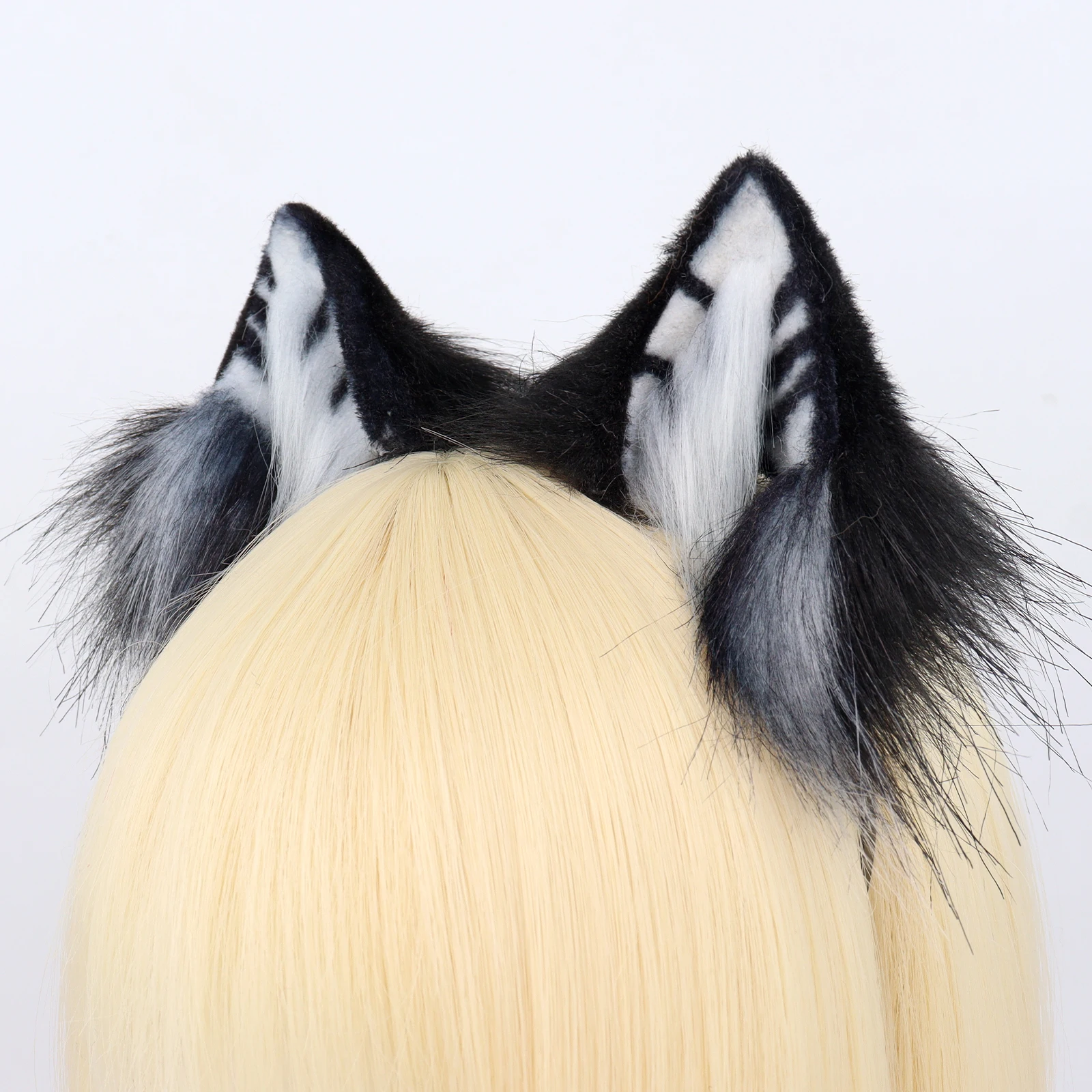 Animal Fox Cat Dog Ears Headband Handmade Faux fur Headwear Parties Cosplay Headpiece