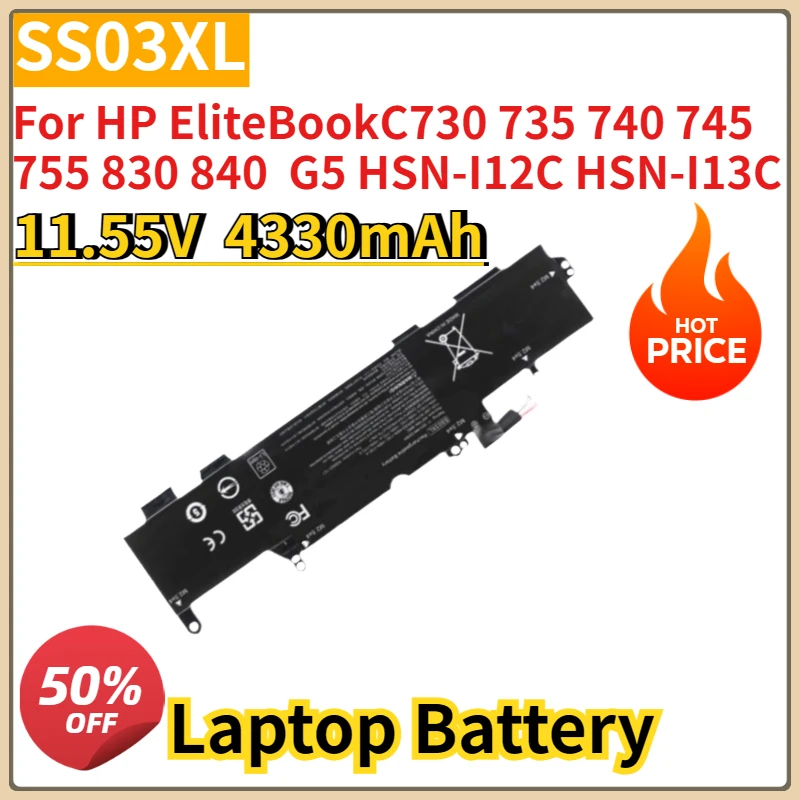 

Новый аккумулятор для ноутбука SS03XL для HP EliteBookC730 735 740 745 755 830 840 G5 HSN-I12C HSN-I13C HSN-I16 HSTNN-LB8G HSTNN-IB8C