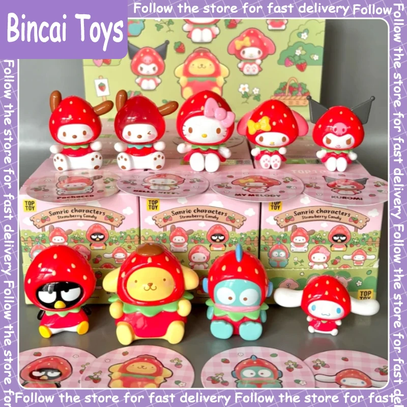 

Genuine Sanrio Strawberry Candy Series Blind Box Mini Figure Pendant Cutecollection Desktop Ornament Fashion Trend Surprise Gift