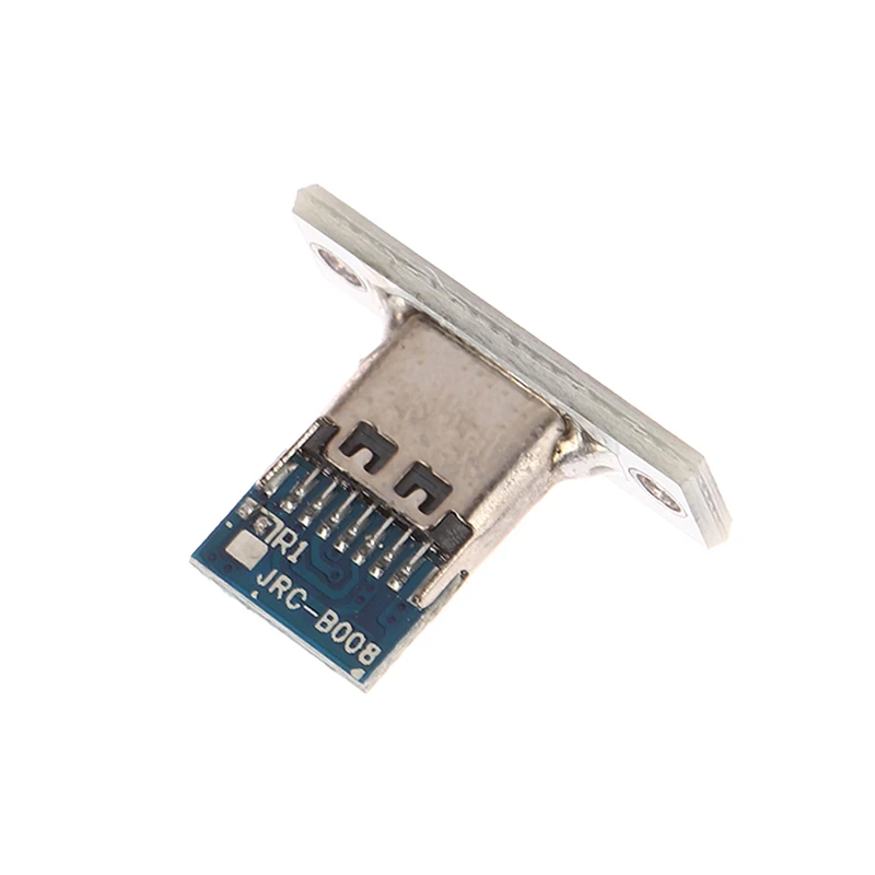 10pcs USB 3.1 Type C Socket Fixing Plate Type-C USB Jack 3.1 Type-C 2Pin 4Pin Female Connector Jack Charging Port Replacement