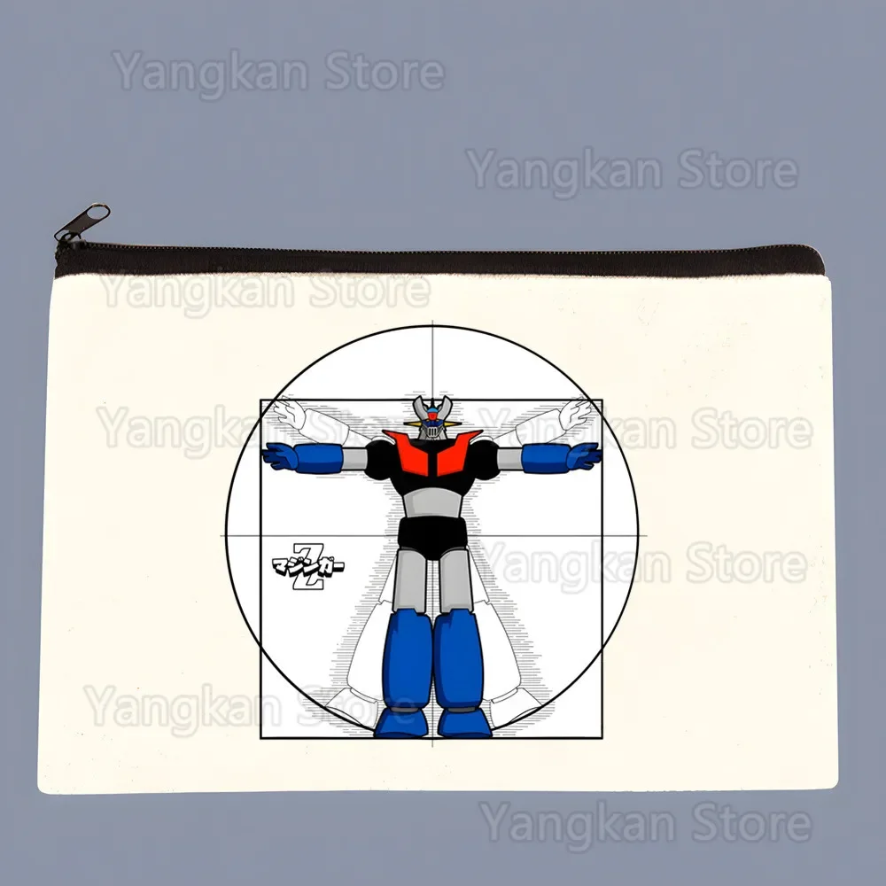 Dark Robot Mazinger Z Cartoon Printed Canvas Bag Design Canvas Simple and Fashionable Storage Bag