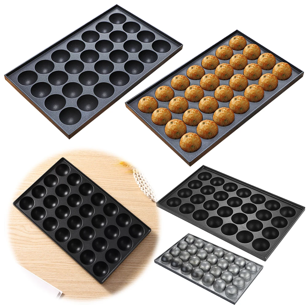 Aluminum Takoyaki Pan Nonstick Octopus Meatball Grill Pan Multi Purpose Takoyaki Maker Kitchen Takoyaki Maker Kitchen Gadgets