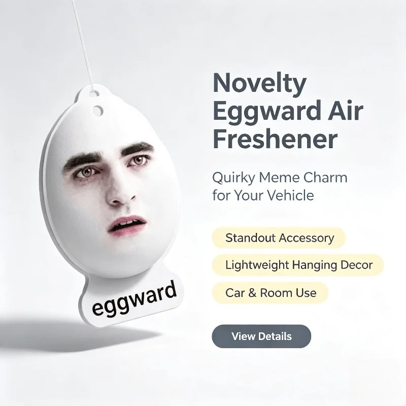 Car Air Freshener Funny Eggward Meme Hanging Scent Card for Car Interior Decor Rearview Mirror Ornament Gift