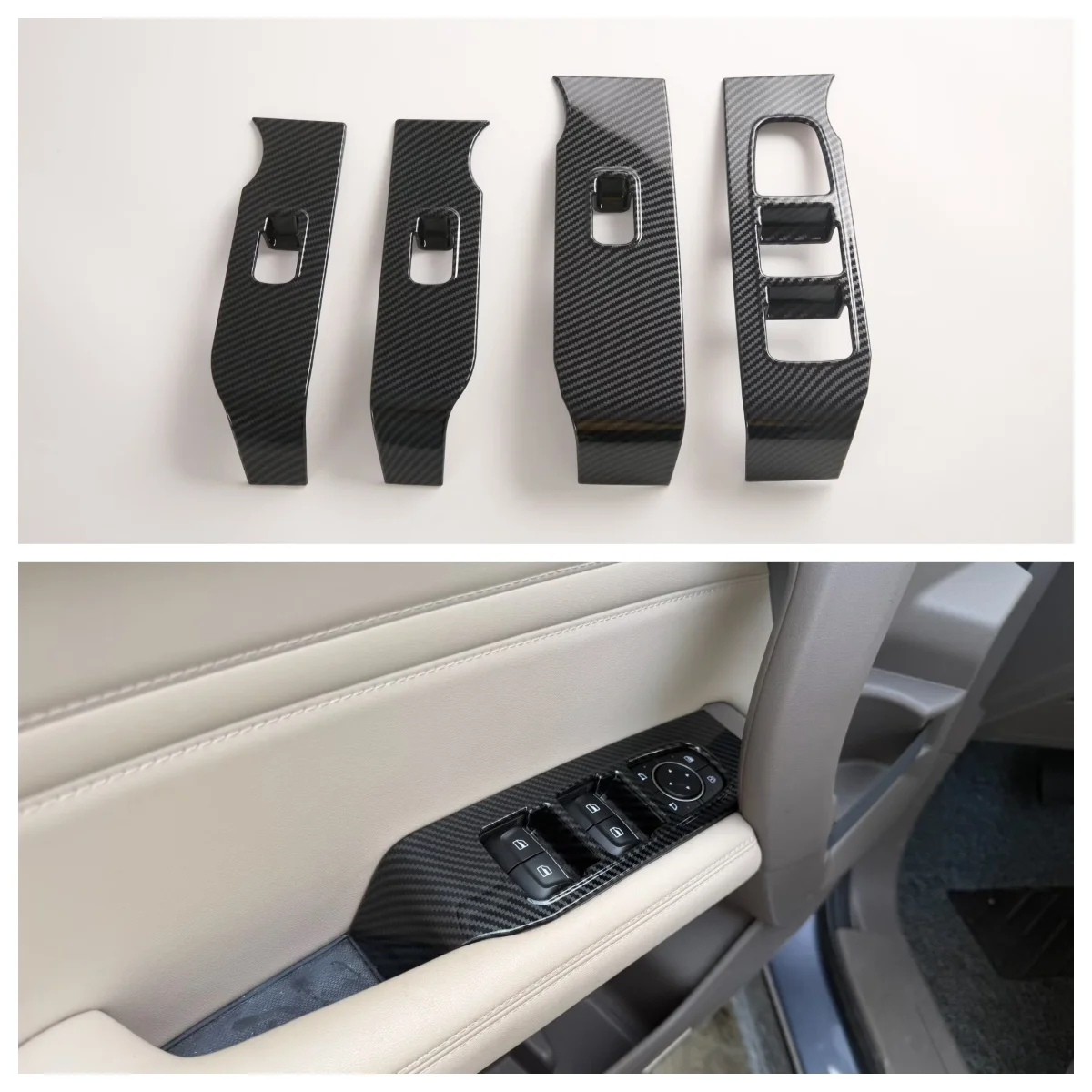For Haval Dargo 2020 2021 2022 2023 2024 1st Gen Car Window Shift Buttons Panel Stickers ABS Chrome Exterior Auto Part Accessory