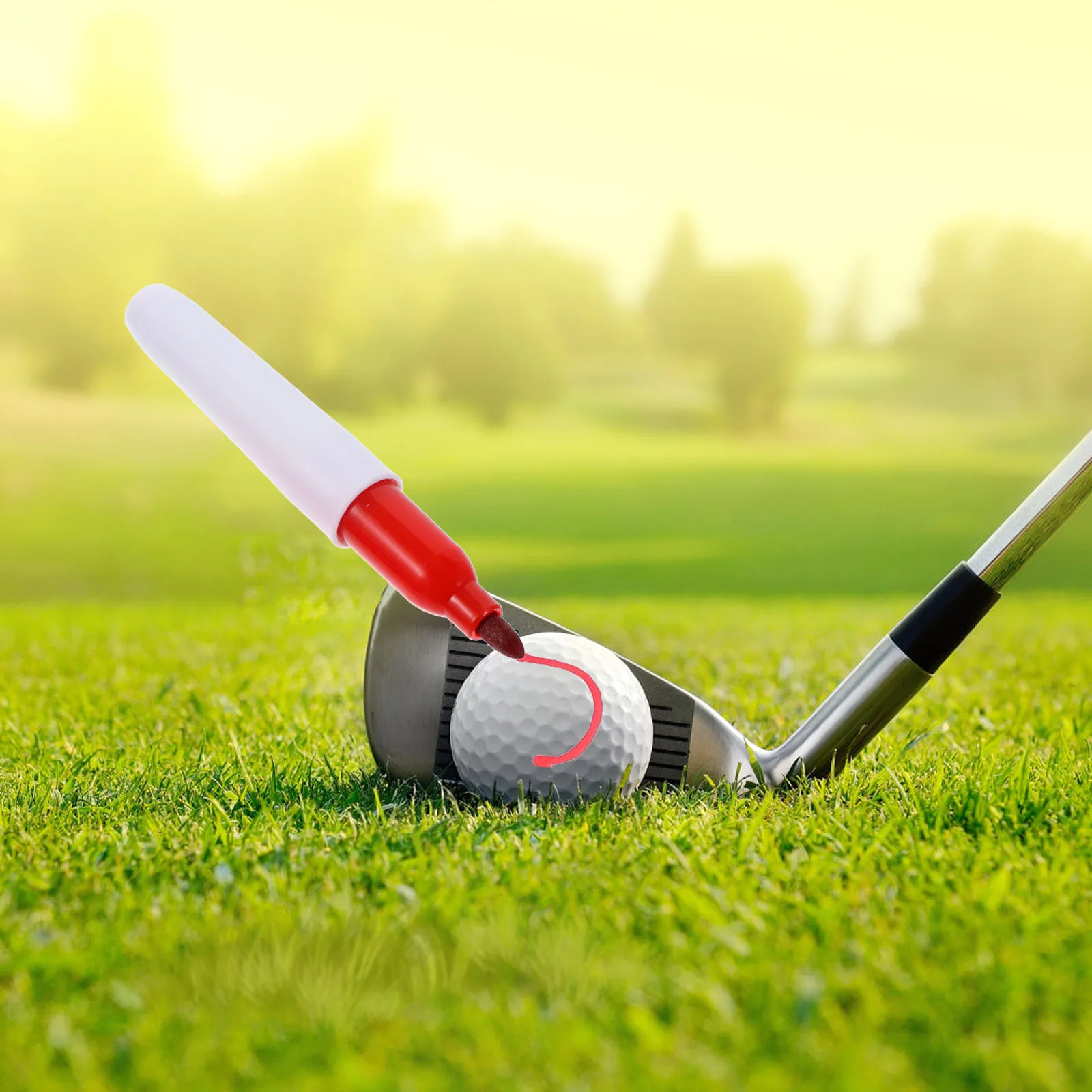 

4Pcs Golf Putting Alignment Tool Reusable Ball Marker with Balanced Design to Keep Ball Steady during Marking Outdoor Equipment