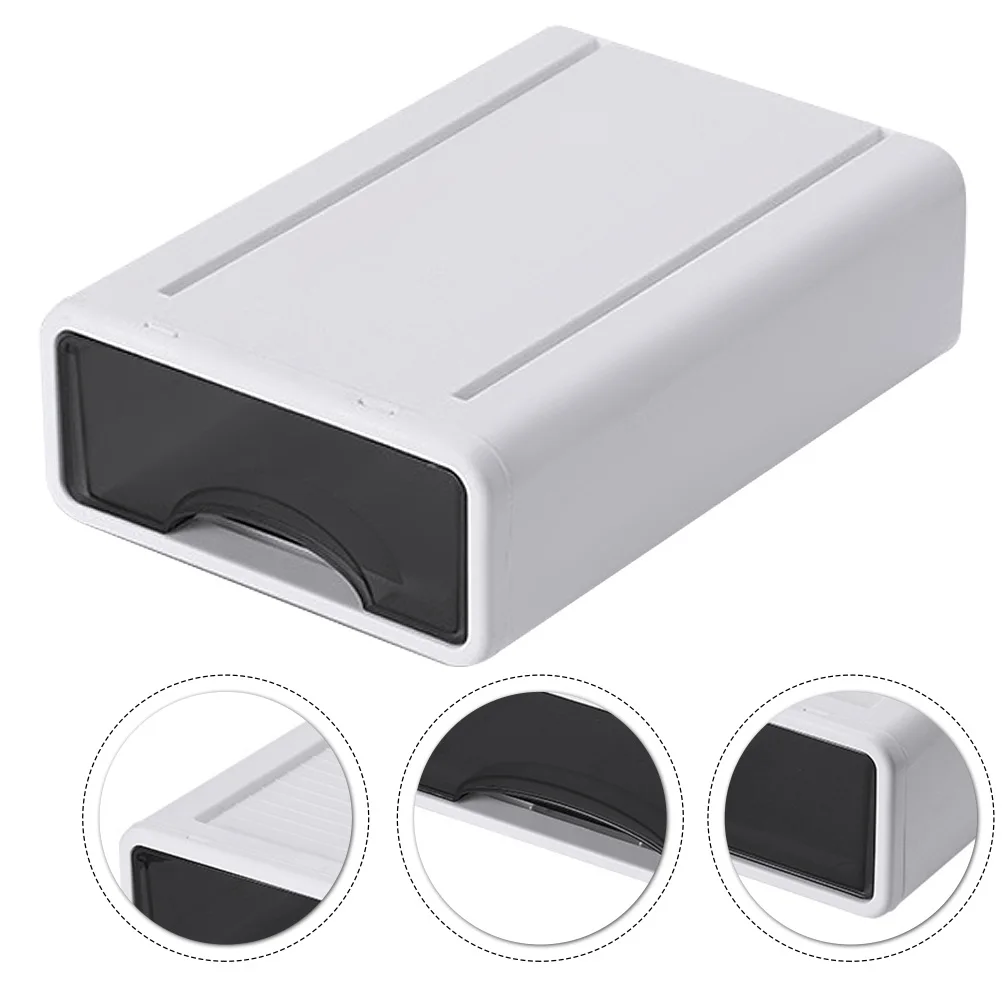 

Make up Drawer Organizer Drawers Storage Box Office Stackable Containers Desktop White Pp