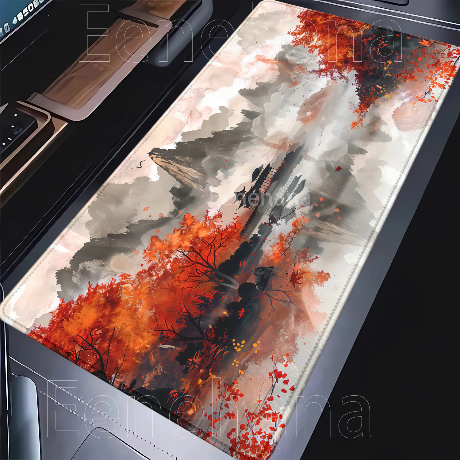 mountains waters ink wash style HD Printing Mousepad Rubber 400x900mm Mouse Pad Game Keyboard PC Gaming overlock esports DeskMat