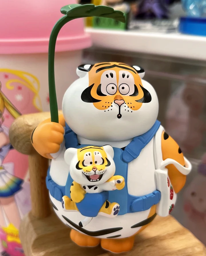 New Panghu Fat Tiger Father and Child Figure Doll Cute Funny Toy Parenting Art Collection Figure Anime