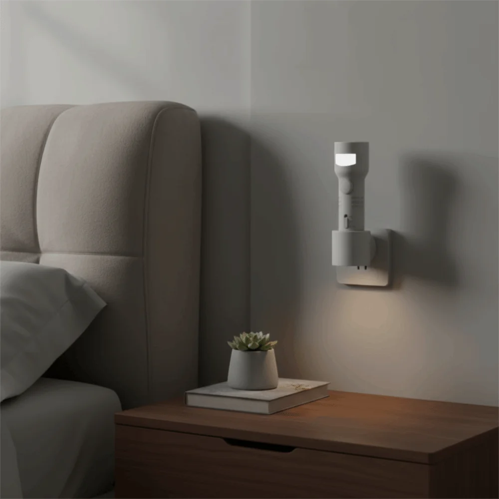 Lanterna portátil com dim automática 4000K RGB Sensor do anoitecer ao amanhecer Sensor de movimento Luz noturna Plug In Design Função 2 em 1