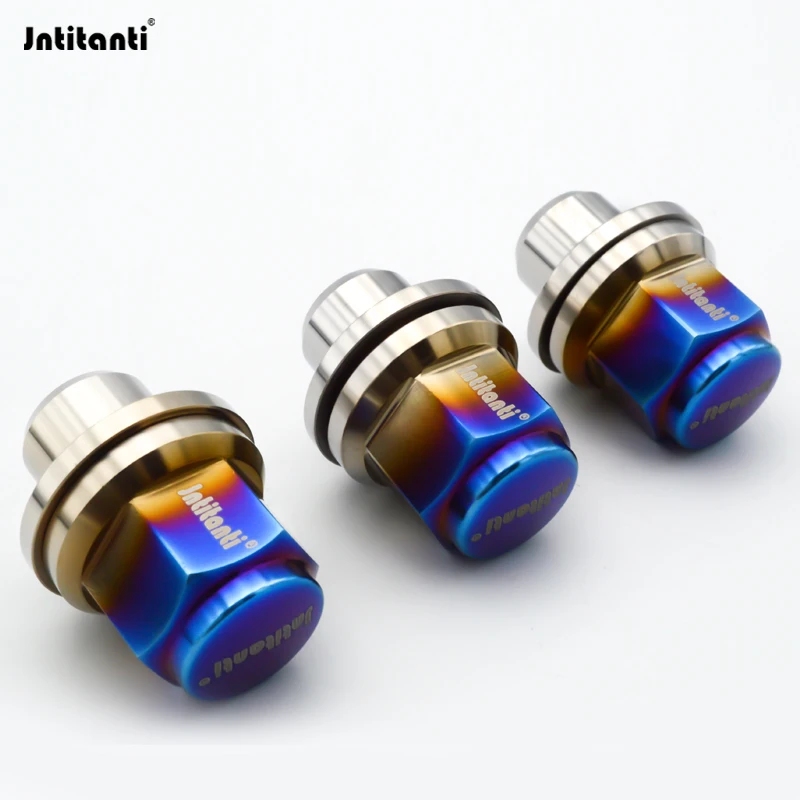 Jntitanti Factory 10.9 Grade Gr.5 titanium Ti-6Al-4V custom color wheel rim lug nut M12*1.25 For Infiniti