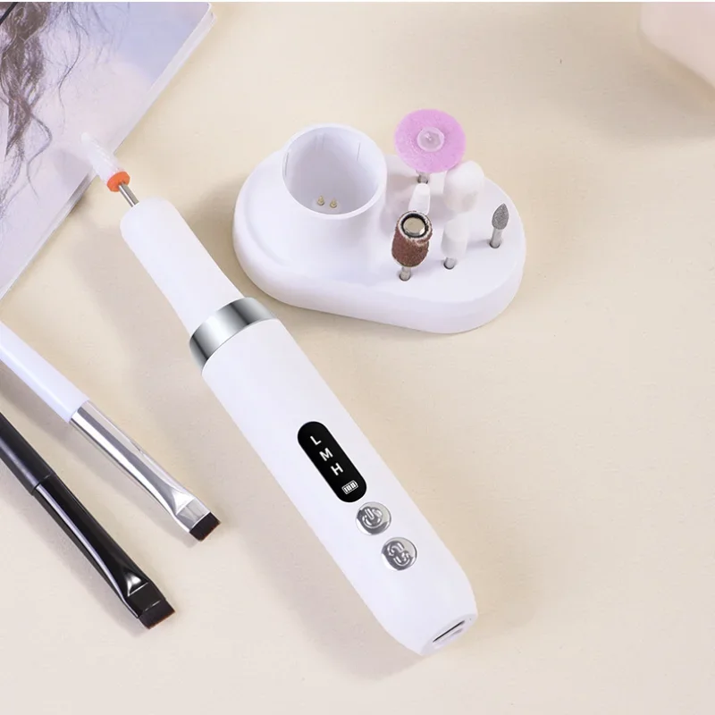 Nail Electric Cutter Set Rechargeable Professional Nail Drill 15000 Rpm UV Gel Remove Cutter Manicure Pedicure with Drill Bits