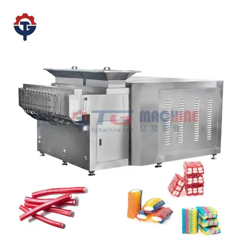 Jelly Sour Rainbow Licorice Belt Liquorice Candy Extruder Machine Industrial Making