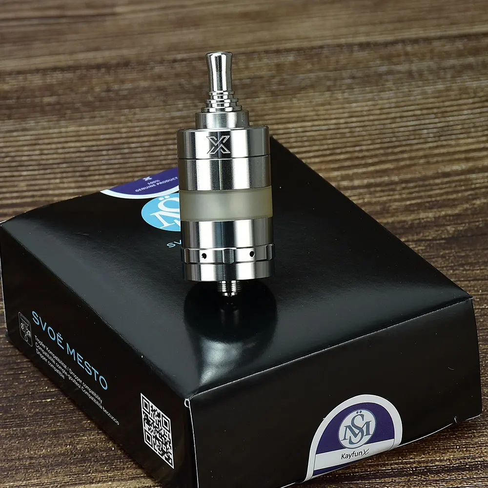 Imagem -02 - Kayfun-rebuildable Single Coil Tank kf x Mtl Rta Vape Atomizador 316ss 4ml 24 Milímetros Tanque vs Yftk Taifun Gtr