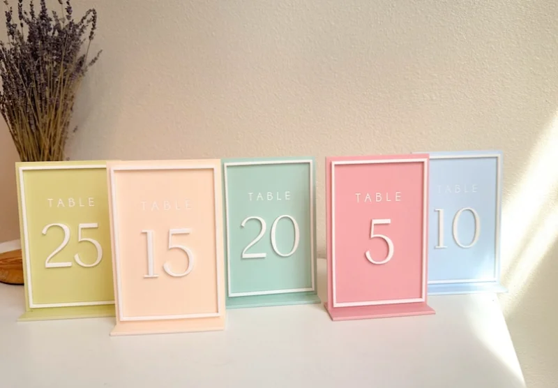 Acrylic wedding table numbers wedding table decor