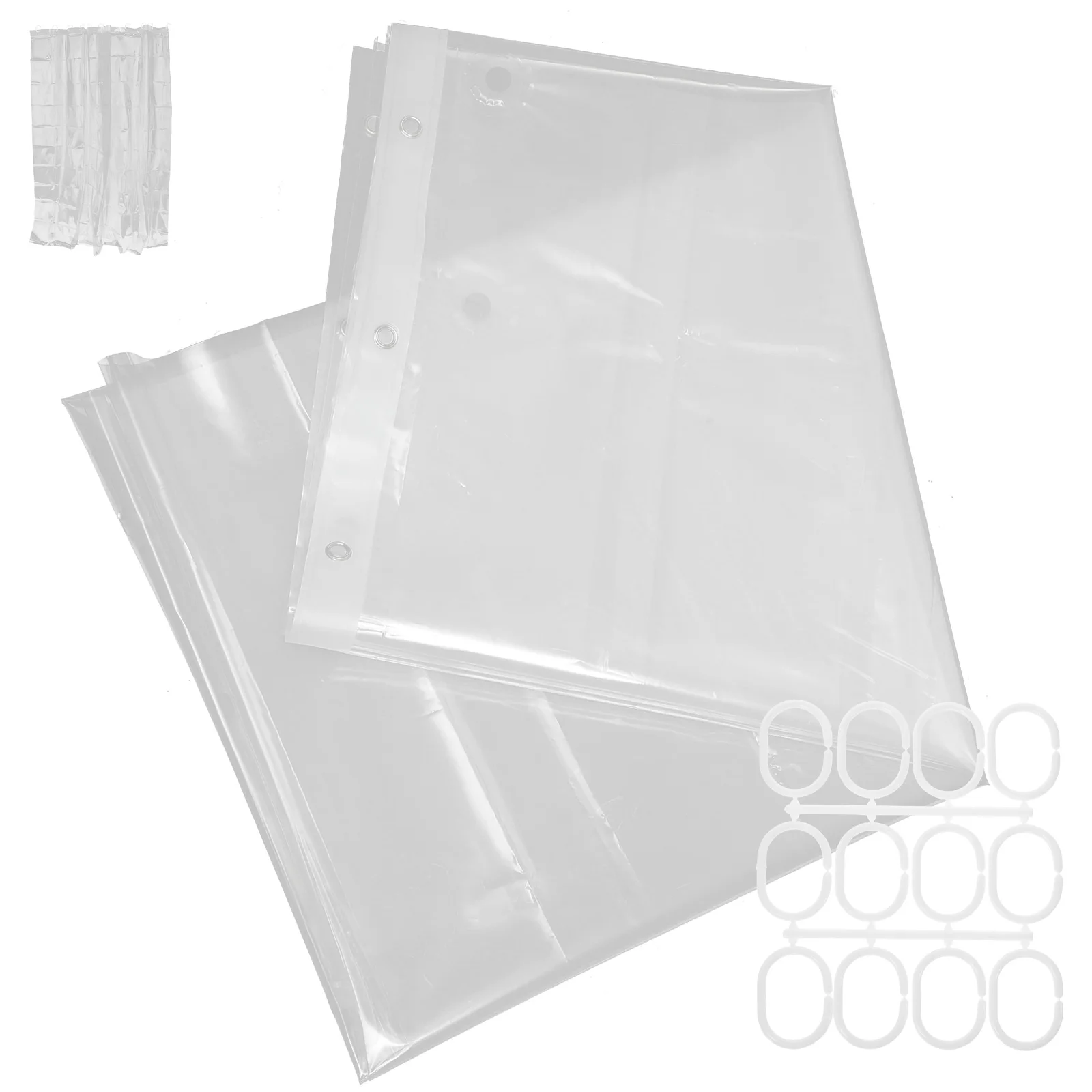 

Waterproof Shower Curtain Bath See Through Curtains Plastic Clear