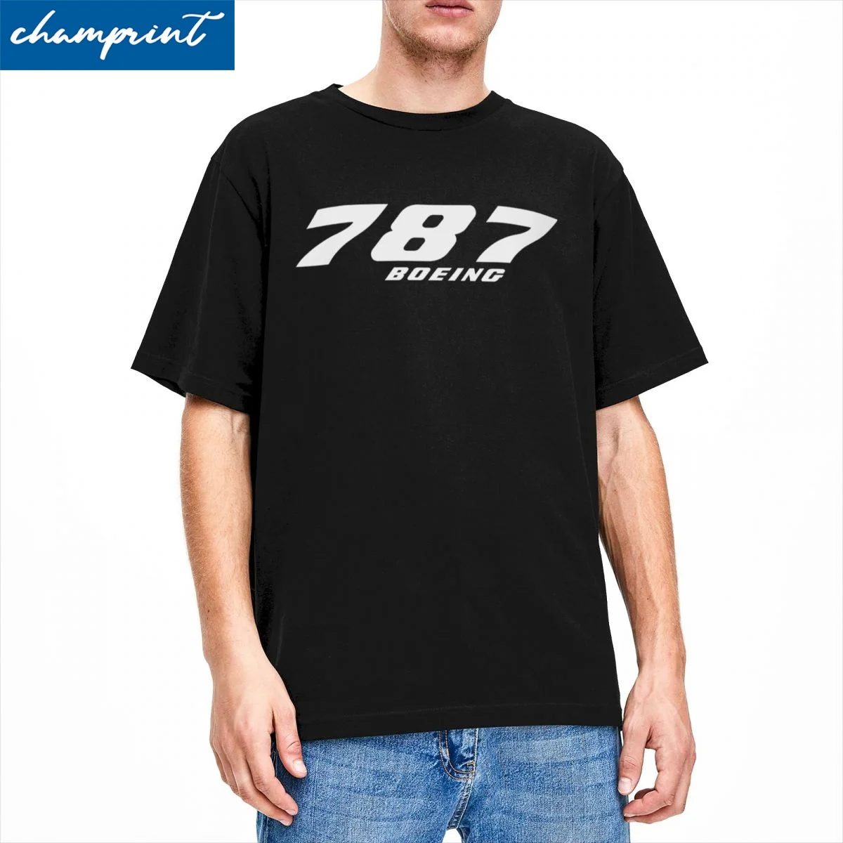 Boeing Aircraft for Men Women T Shirts Aviation Airplane Airport Unique Tees Short Sleeve T-Shirt Cotton New Arrival Clothing