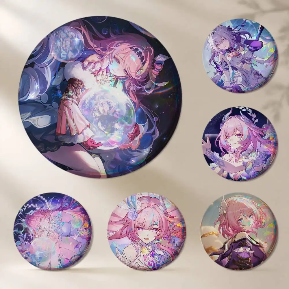 C-Cyrene H-Honkai Star Rail Brooches Cartoon Badge Pins Backpack Hat Accessories Friend Gift