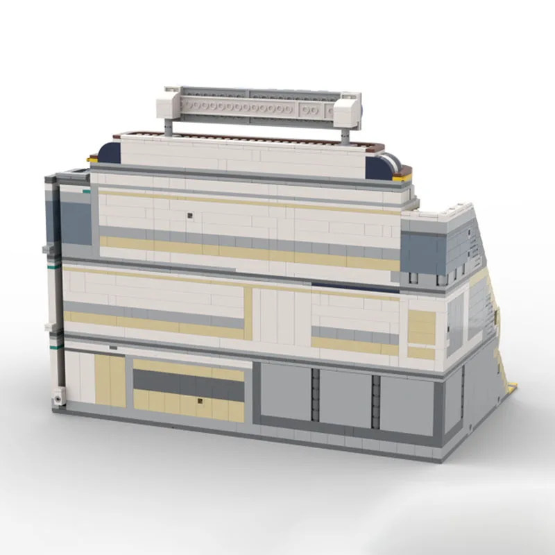 Moc Building Blocks Street View Architectural Model Brick Motel Technology Modular Building Blocks Festival Gift Toy DIY Set