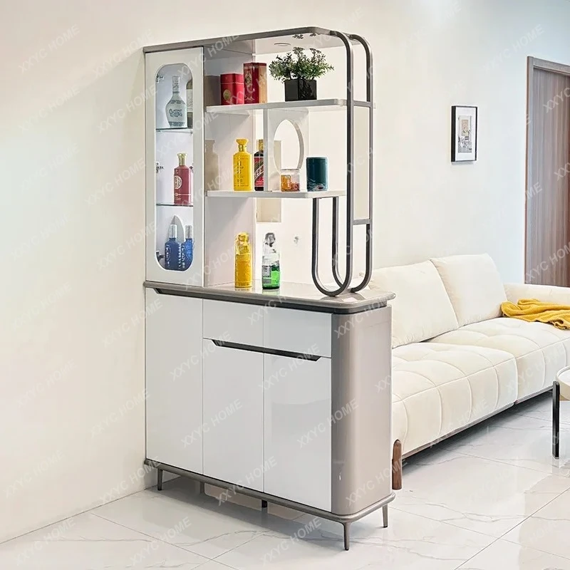 Entrance cabinet sofa partition modern light luxury high-end wine cabinet screen double-sided