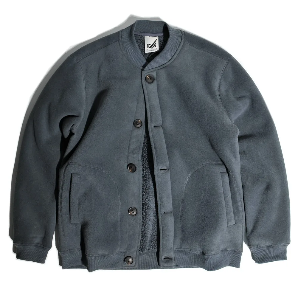 Plucked American Retro Baseball Collar Imitation Lamb Wool Jacket Cardigan Fleece Warm Casual Cotton Coat