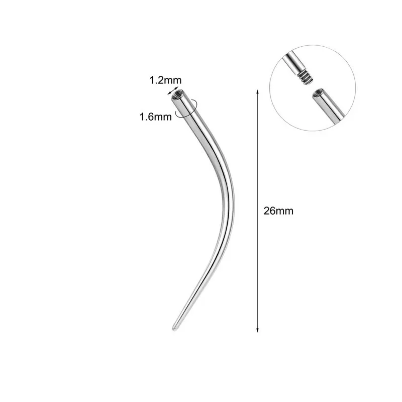 Eyebrow Nail Piercing Auxiliary Guide Pin Rods of Navel Piercings Guide Pin for Inserting Needle Earrings Lip Rings Replacement