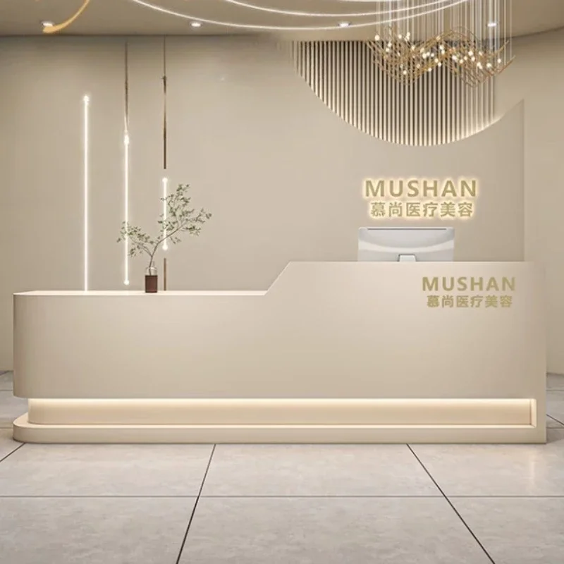 

Customer center beauty salon church pulpit Logo designer salon office furniture receptions for business luxury reception desks