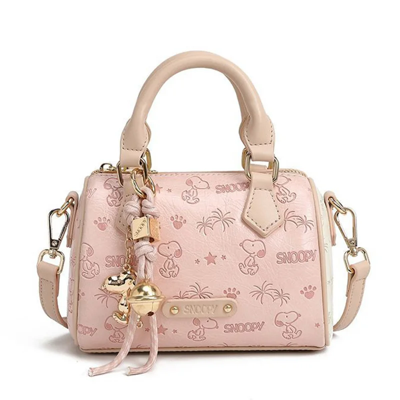 

Kawaii Snoopy Women Leather Shoulder Bag Ladies Cartoon Leather Handbag Female Fashion Luxury Design Crossbody Bag Birthday Gift