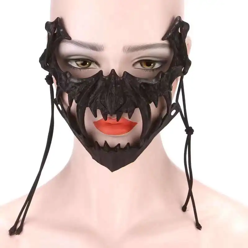 Dämonen-Schädelmaske, Feiertagsthema, Karneval, halbe Gesichtsmasken, Anime-Kostüme, Cosplay, Unisex, Horror-Party-Requisiten, Gesichtsmasken, Kopfbedeckung